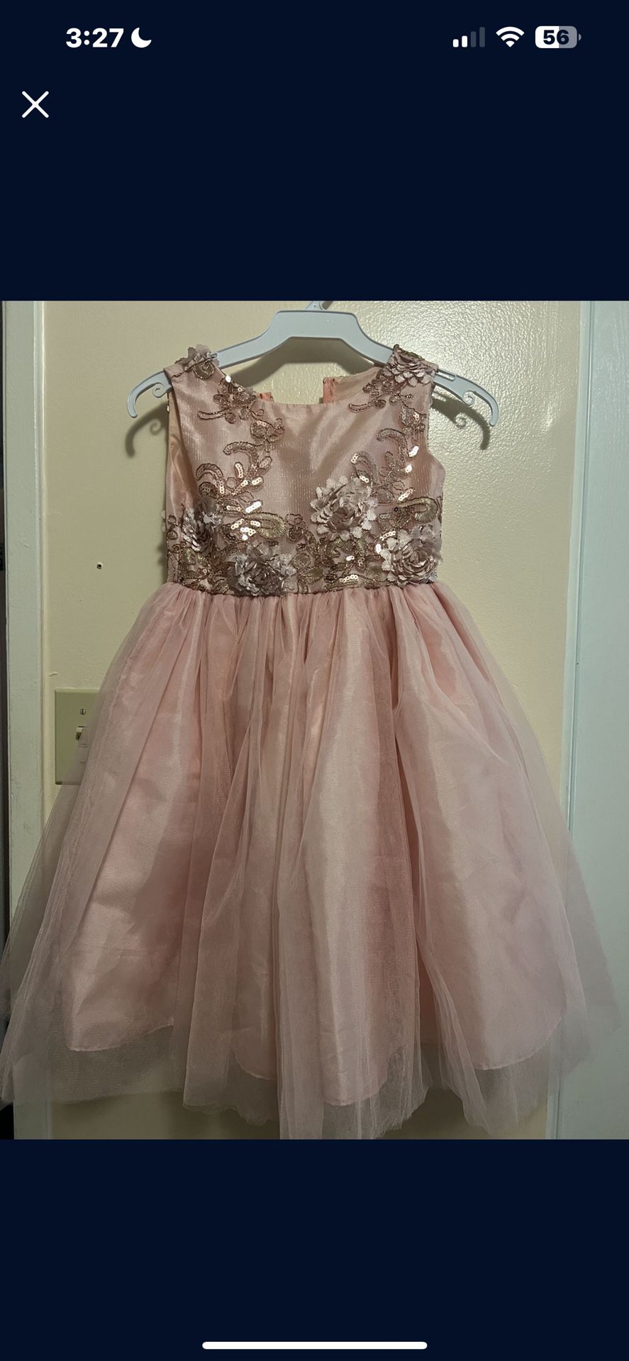 Pink and gold tulle dress  4T