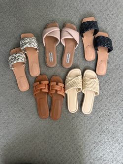 Steve Madden Blush Pink Cross-Strap Slide Sandals