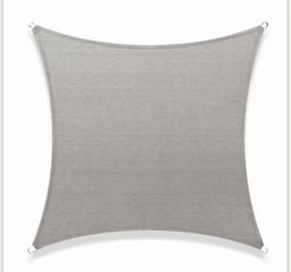 10 ft. x 10 ft. 190 GSM Grey Square Sun Shade Sail Screen