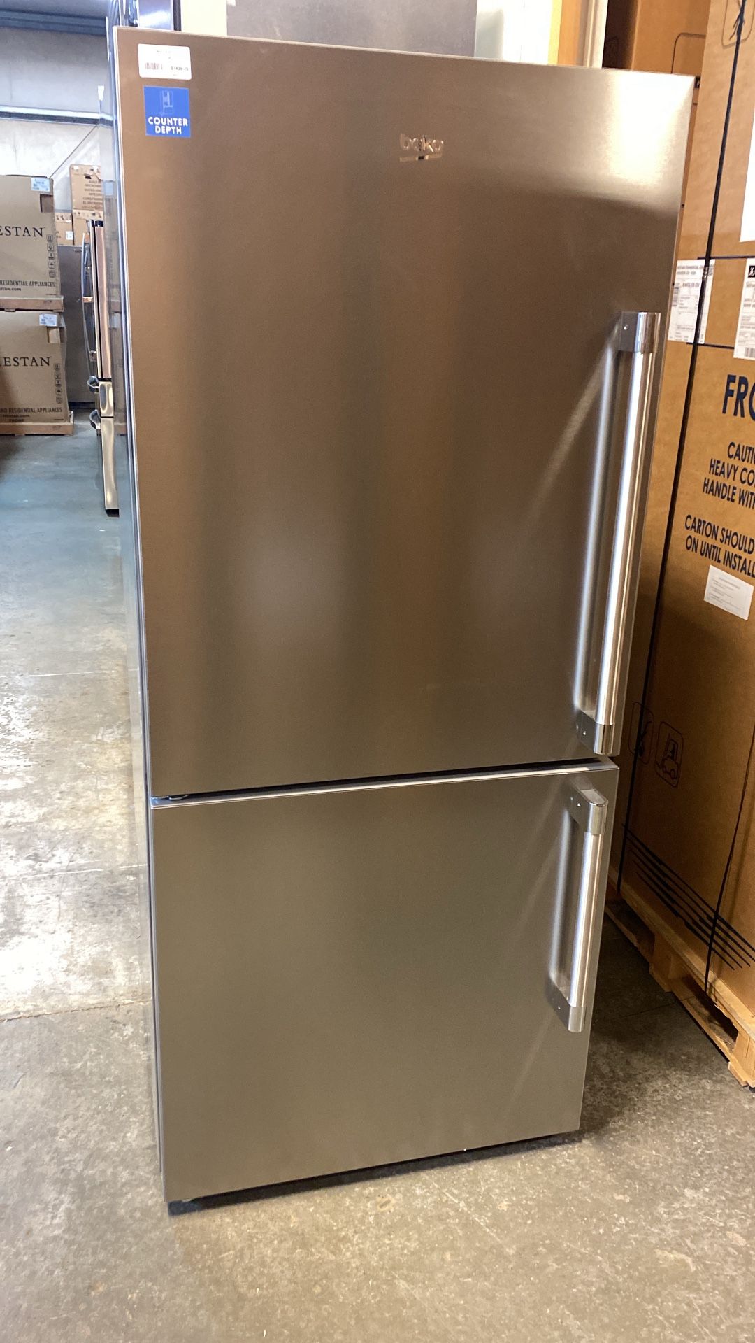 Beko BFBF3018SSIML - 30" Freezer Bottom Refrigerator w/ Ice Maker