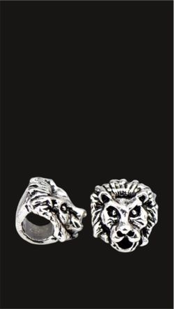 Brand New Silver Lion Bead