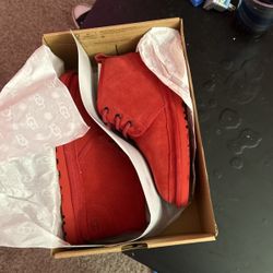 Red Uggs size 7 Woman 