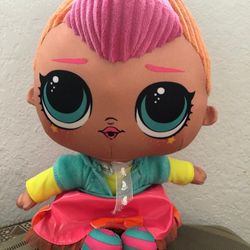 "LOL Surprise Neon QT Huggable Soft Doll 16"" Plush Stuffed Toy"