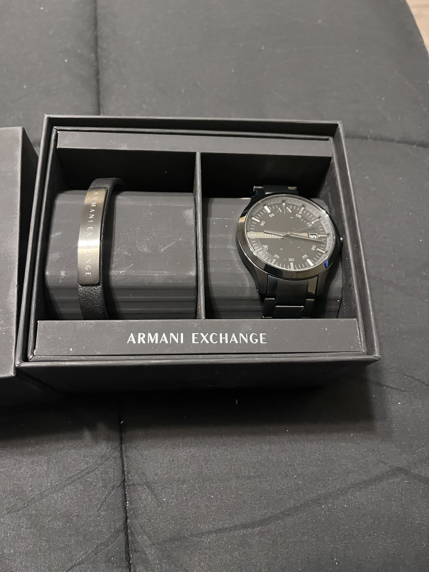 Armani Exchange Watch And Bracelet Set