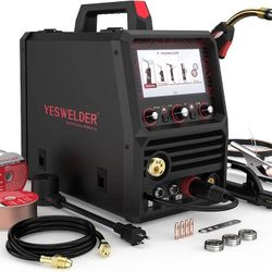 YESWELDER Firstess DP200 Dual Pulse,7-Inch LCD Screen 120/240V Dual Voltage MIG Welder, MIG/Pulsed MIG/Flux Core/Spool Gun MIG/Lift TIG/Stick Multipro
