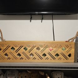 Handcrafted Wooden Box With Handles