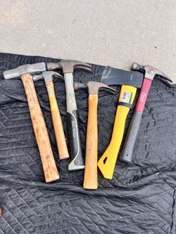 Hammer Lot – Framing, Claw, Mason, Hatchet (Stanley, Plumb, Pittsburgh)