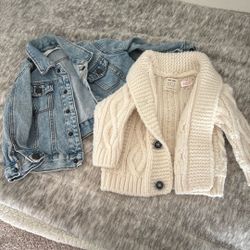 Zara Baby Bundle Jean Jacket And Knitted Cardigan 
