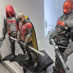Three Arkham Knight Statues