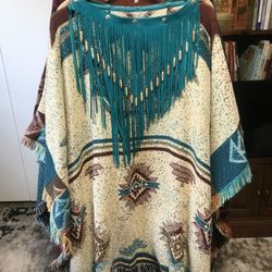 Native American Wrap With Silver Beads