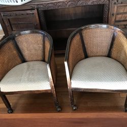 Caned Captains Chairs