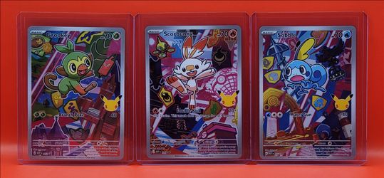 Pokemon TCG MEP First Partner Series 2 Illustration Collection Galar Set, FP, NM