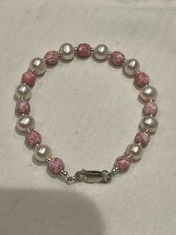 Freshwater Pearl & Czech glass bracelet