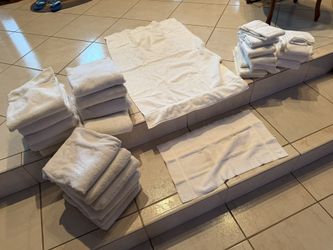 White Bath $2 And Hand $1 Towels 