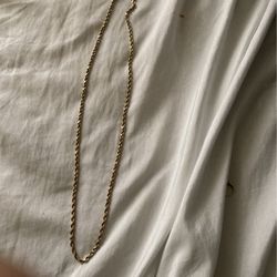 24 Inch Solid Gold  10k Rope Chain 4mm
