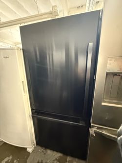 Black Bottom Freezer Refrigerator