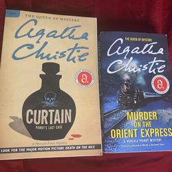 2 Agatha Christie PBs. Curtain: Poirot's Last Case +Murder on the Orient Express