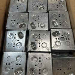 LOT OF 36* Steel City Metal Square Gang Box Enclosure 3/4 - 1