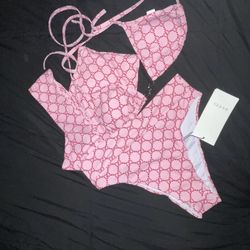 3 Pc Pink Gucci Swimsuit