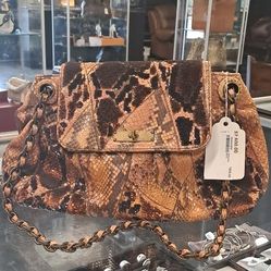 Marc Jacob's MAE Purse Python&Sequin Antique Rose  Snakeskin