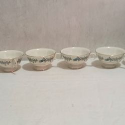 Six 1930s Theodore Haviland Clinton China Porcelain Coffee Cups