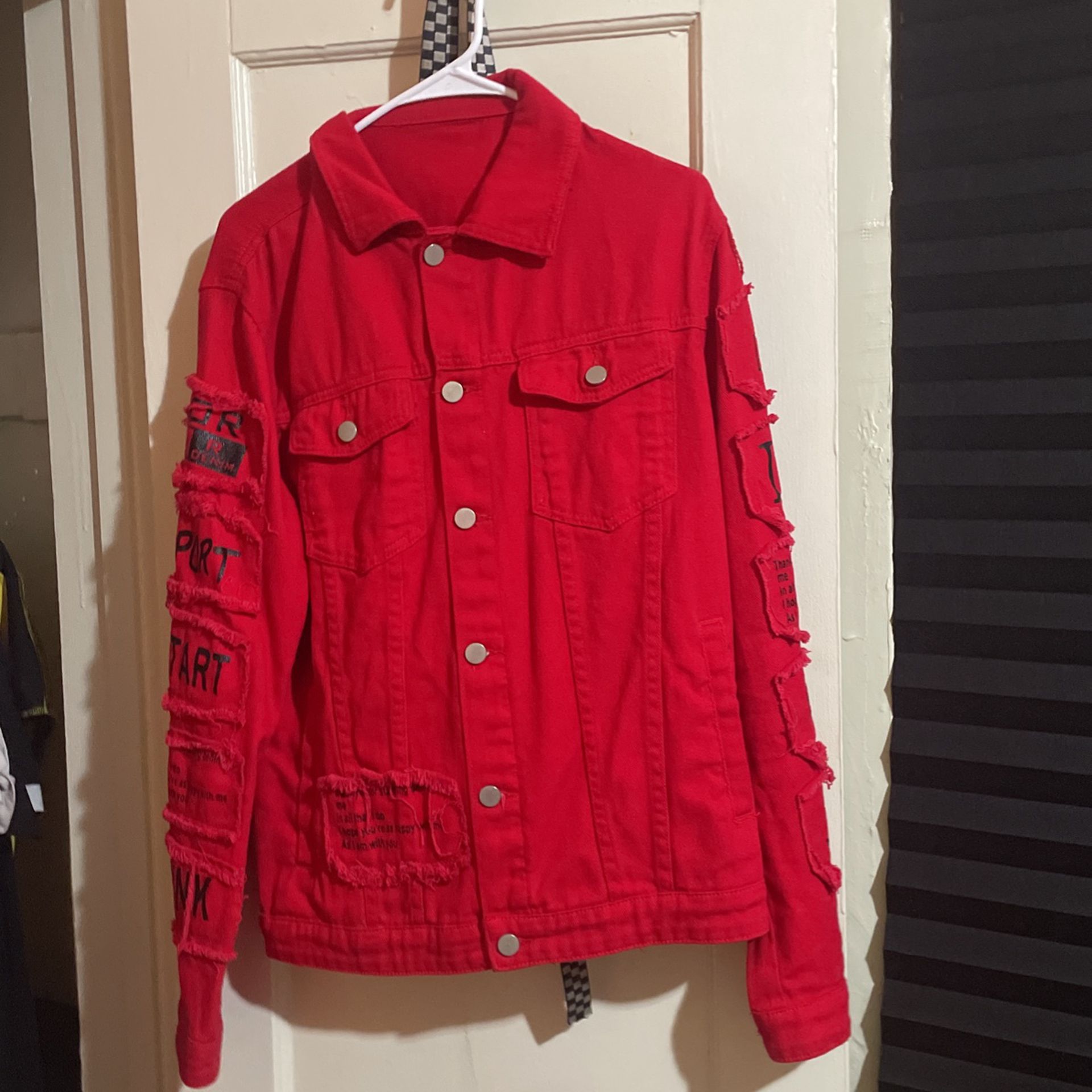 Red Denim Jacket