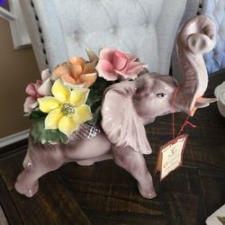 Capodimonte Elephant  Statue