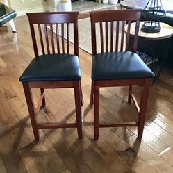Black Leather Counter Chairs 