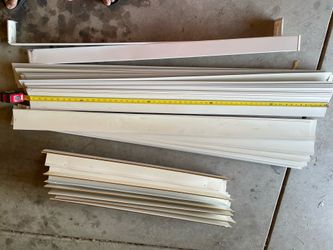 65 vertical blinds 3.5x56 approximately and mini vertical blinds 3.5x27 , plus headrails and more all for $100 or best offer. Need clean the dust was