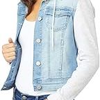 WallFlower Women's Dreamer Denim Jackets Juniors (Standard and Plus)