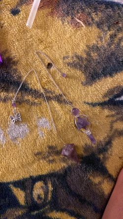 Amethyst Crystal Pendulum with Butterfly Charm