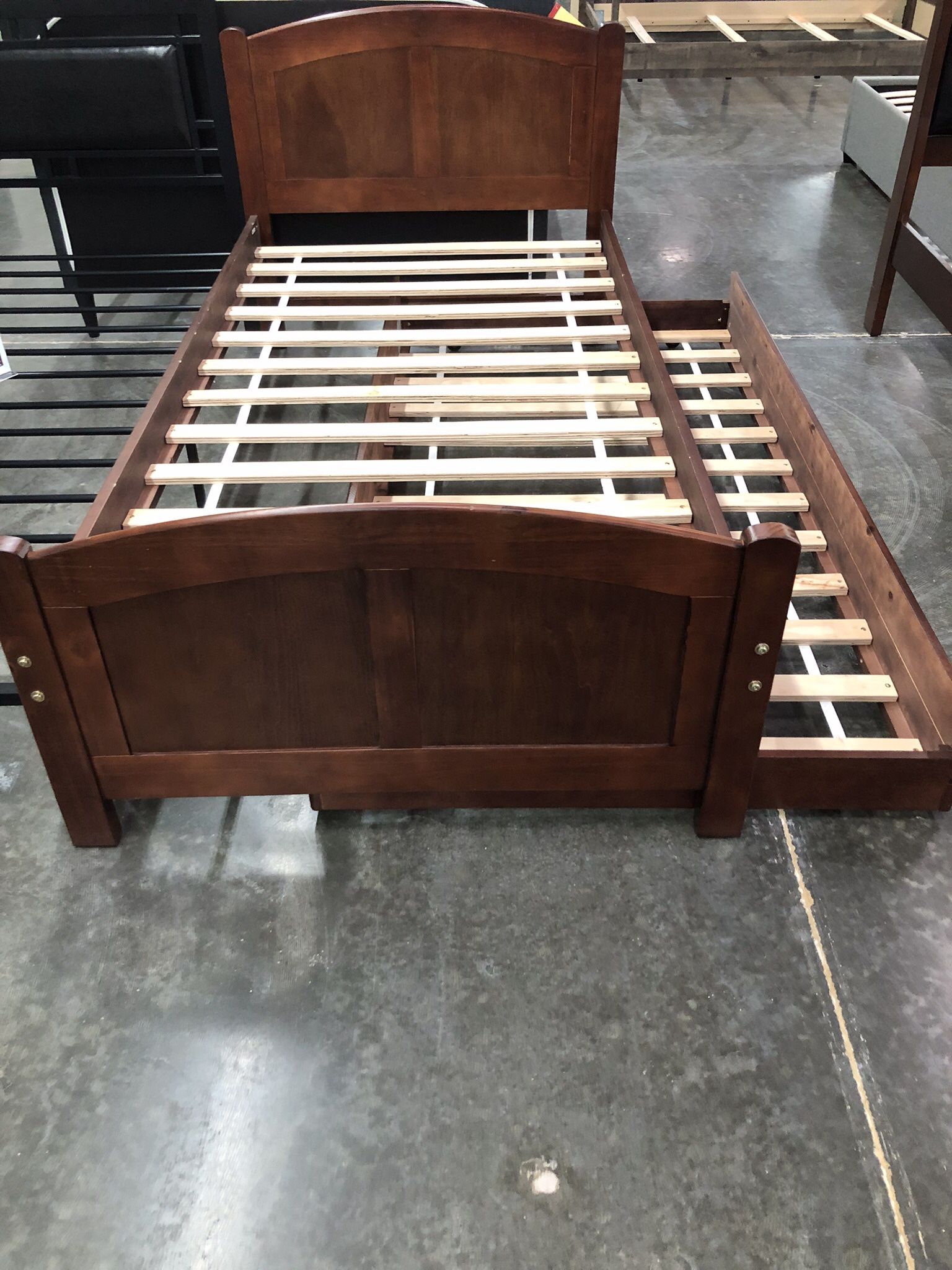 Twin Trundled Bed Frame Solid Wood New In The Box