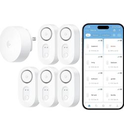 GoveeLife Water Leak Detector 1s with Smart Gateway 1s (1+5 Pack)