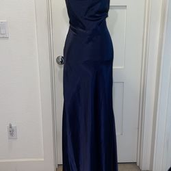 Jump Apparel Midnight Blue Silky Dress
