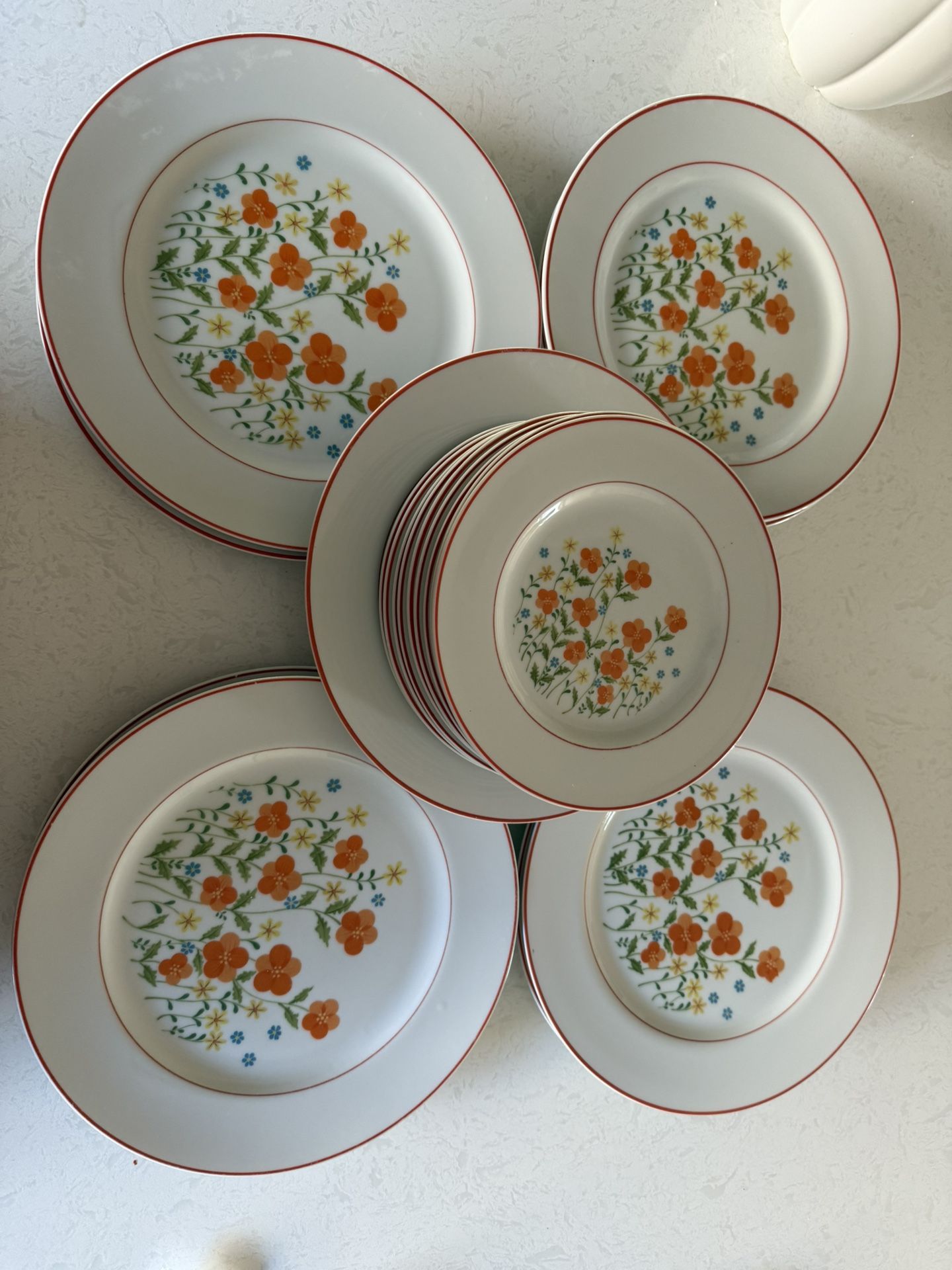 Jardin Monique China Plates Made In Japan Vintage