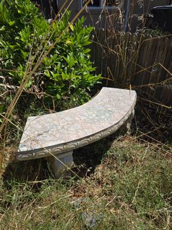 Solid concrete benches