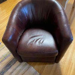 Nice Leather Single Seat Swivel Sofa / Chair