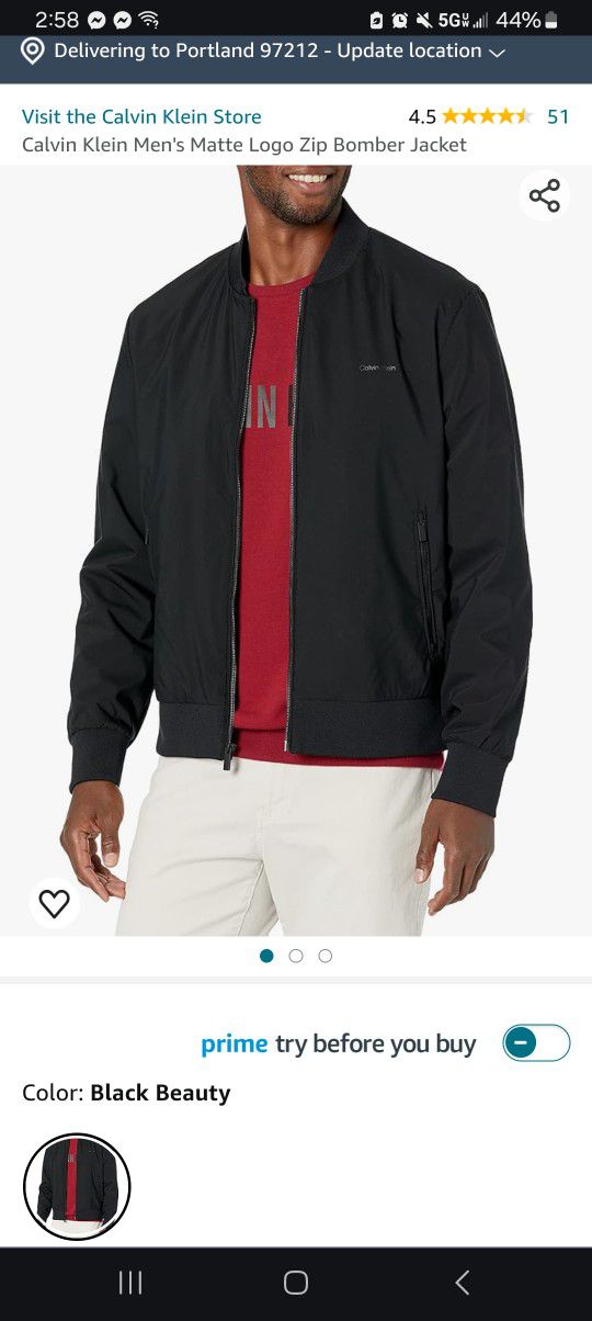 40$ Large Calvin Kleun Jacket Brand New