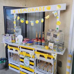 🍋 Adorable Lemonade Stand for Sale! 🍋 Baby  Bridal Shower Wedding Party  Display 