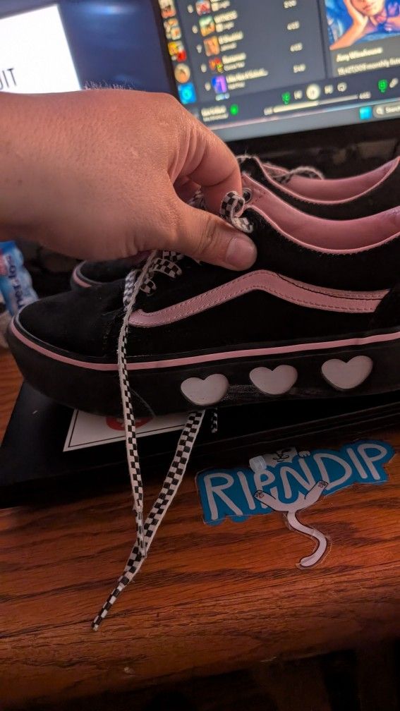 Black Pink Vans Special Edition Bad For You 6.5