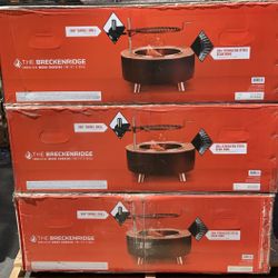 Round Steel Wood Burning Fire Pit & Grill