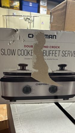 Double slow cooker chef man 2.5 quart new