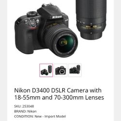 Nikon D3400 Digital Camera