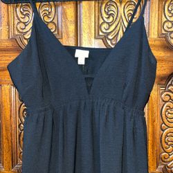 a •new day Ladies Small Black Long Float Dress