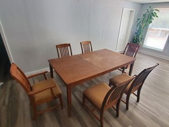 Classic Wooden Table with 6 chairs
