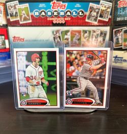 Washington Nationals Team Lot 2012 Topps Bryce Harper Rookie Cards x2