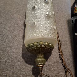 Vintage Crystal Bubble Swag Lamp Large 26"