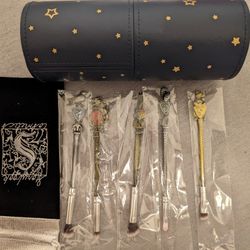 Wizard/Witch Metal Makeup Brushes