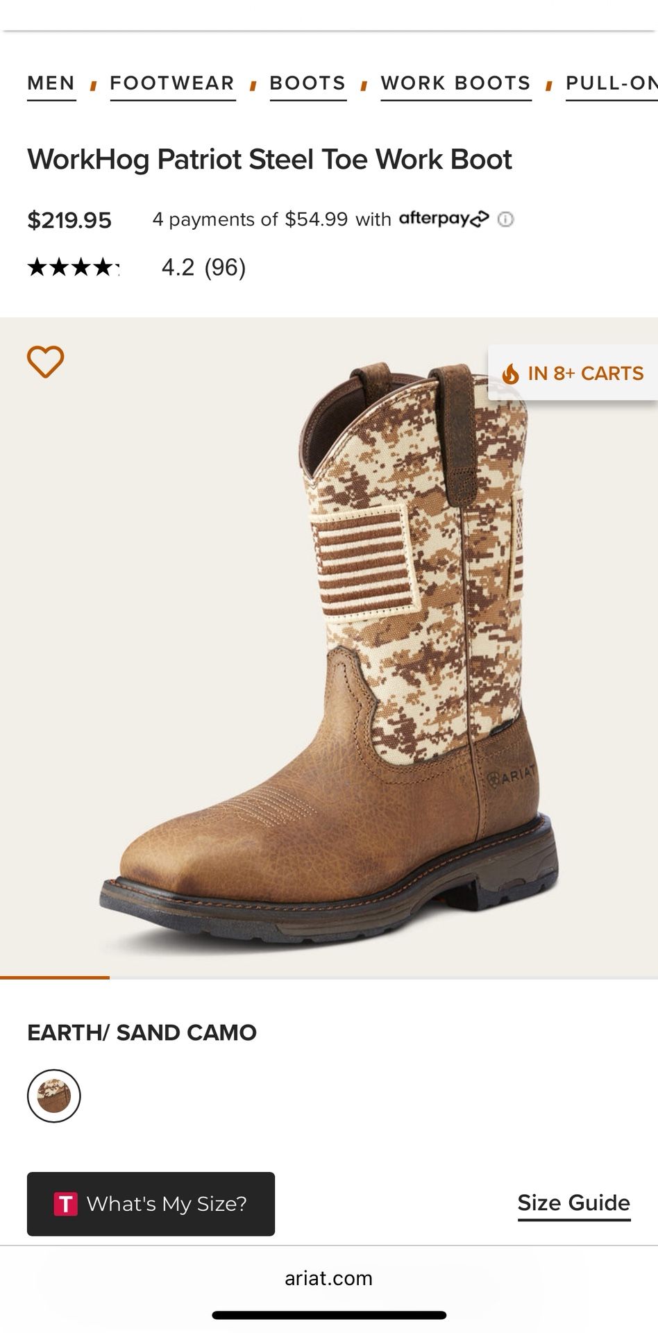 WorkHog Patriot Steel Toe Work Boot