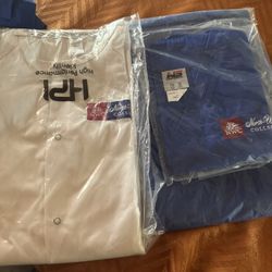 Blue Scrubs With Lab Coat